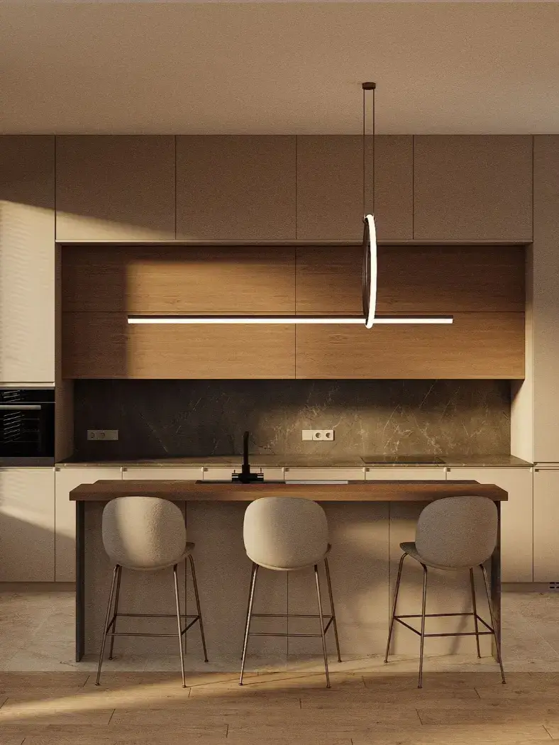 adu kitchen 3-d rendering
