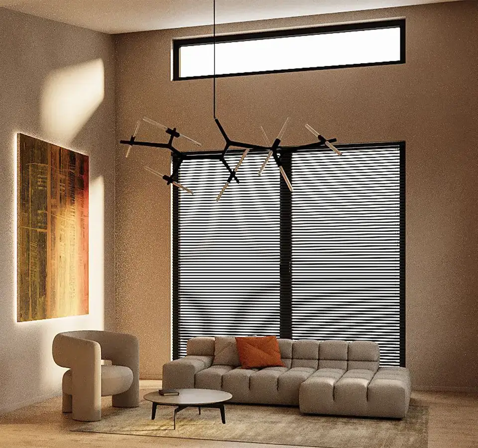 adu living room 3-d rendering